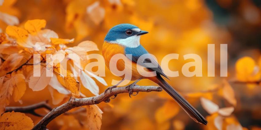 European Bee-eater Basking in Autumn Sunlight