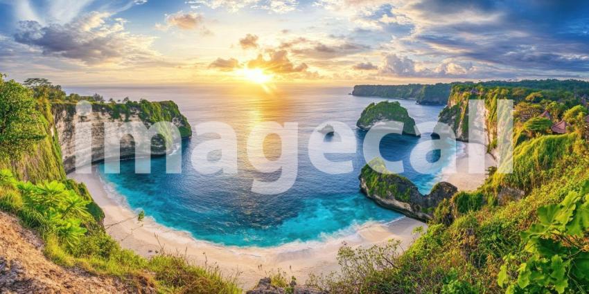 Diamond Beach, Nusa Penida: Cliffside Paradise at Sunrise