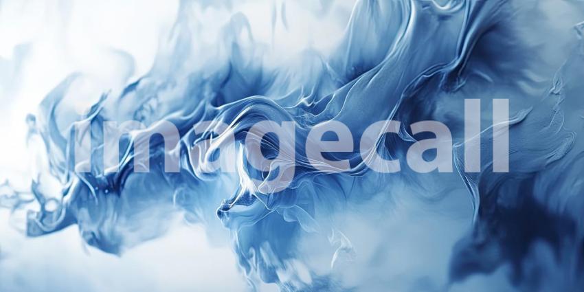 Abstract Fluid Art with Swirling White and Blue Hues, Creating a Dreamy and Ethereal Texture for Modern, Artistic, and Creative Designs