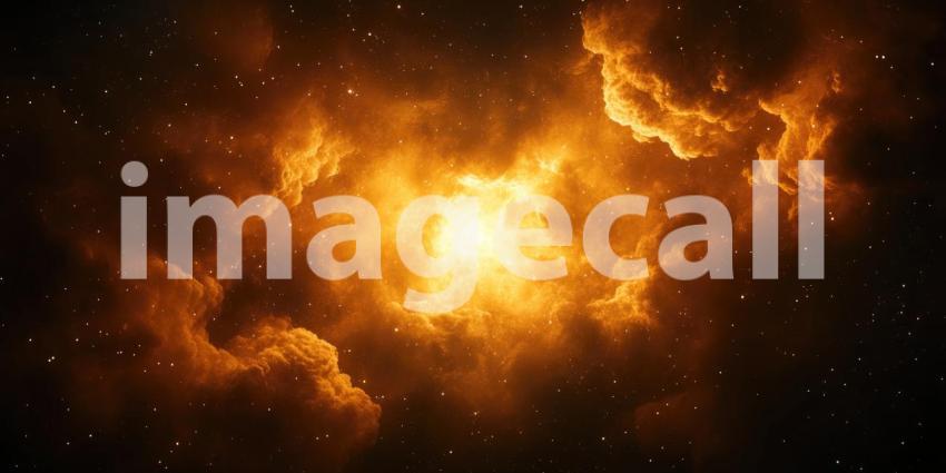 Nebula's Cosmic Glow, Star Birth Amidst Dusty Clouds