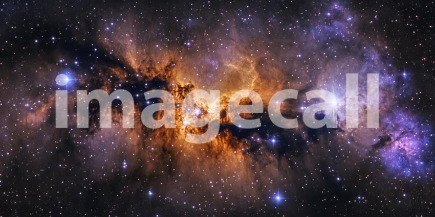 Nebula's Cosmic Glow, Star Birth Amidst Dusty Clouds