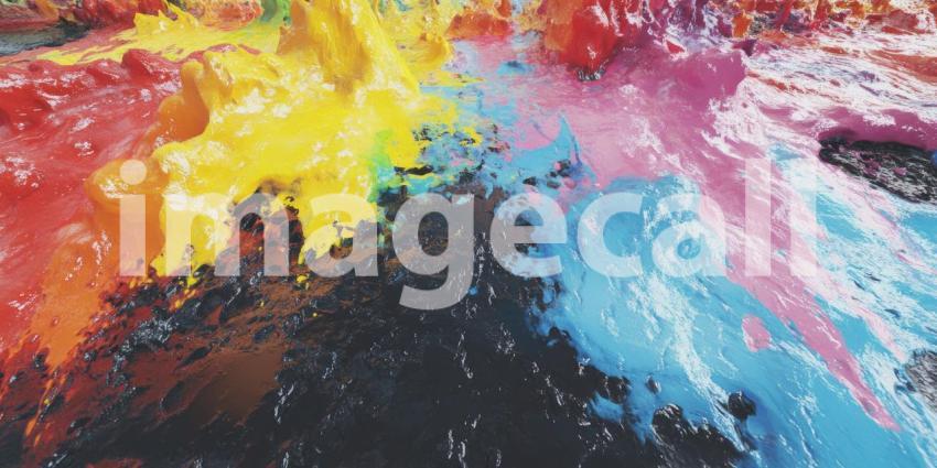 Explosion of Color, Abstract Dust Clouds, Vibrant Hues, Dynamic Texture, Artistic Background, Powder Paint, Holi Festival, Colorful Motion, Creative Design