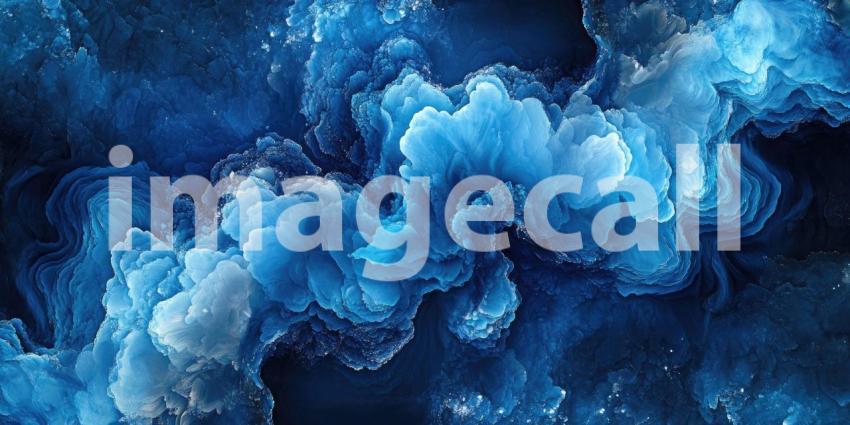 Abstract Fluid Art with Swirling White and Blue Hues, Creating a Dreamy and Ethereal Texture for Modern, Artistic, and Creative Designs