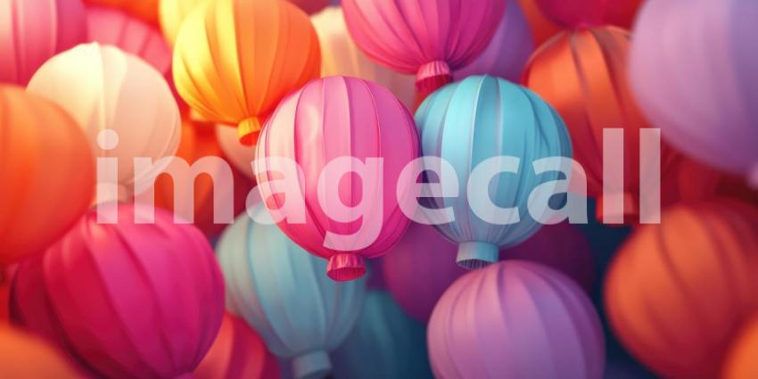 Colorful Chinese Lanterns Glow, Paper Lanterns at Night, Festive Lighting, Warm Light, Cultural Decor, Hanging Lanterns, Celebration Atmosphere, Soft Illumination