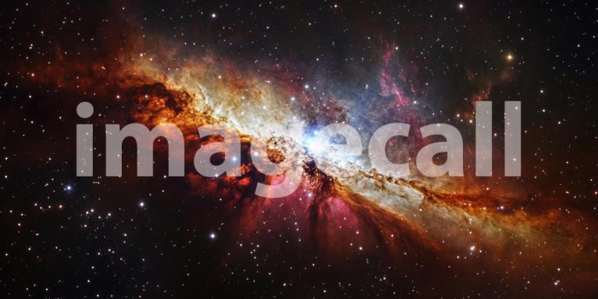 Nebula's Cosmic Glow, Star Birth Amidst Dusty Clouds