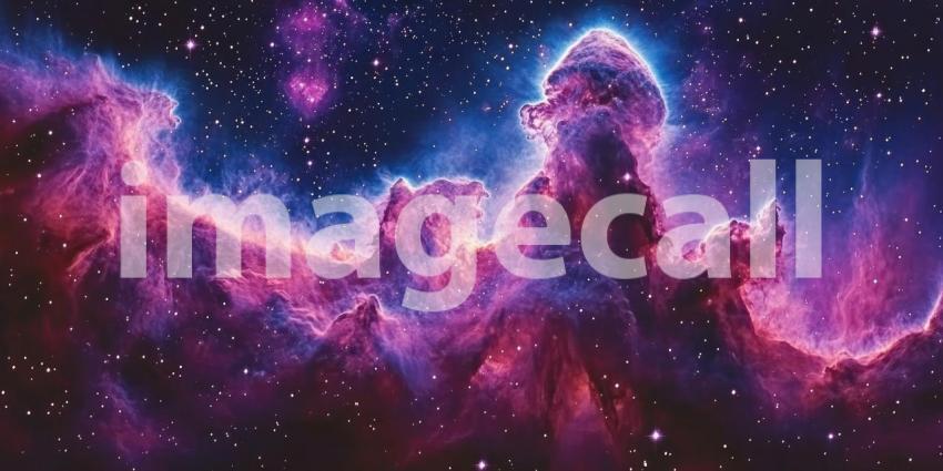 Nebula's Cosmic Glow, Star Birth Amidst Dusty Clouds