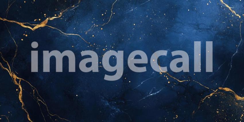 Abstract Blue and Gold Marble Texture with Swirling Veins and Metallic Accents for Luxury, Elegant, and High-End Designs
