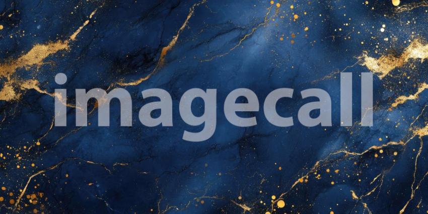 Abstract Blue and Gold Marble Texture with Swirling Veins and Metallic Accents for Luxury, Elegant, and High-End Designs