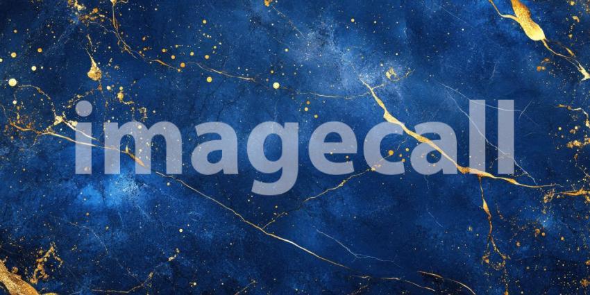 Abstract Blue and Gold Marble Texture with Swirling Veins and Metallic Accents for Luxury, Elegant, and High-End Designs
