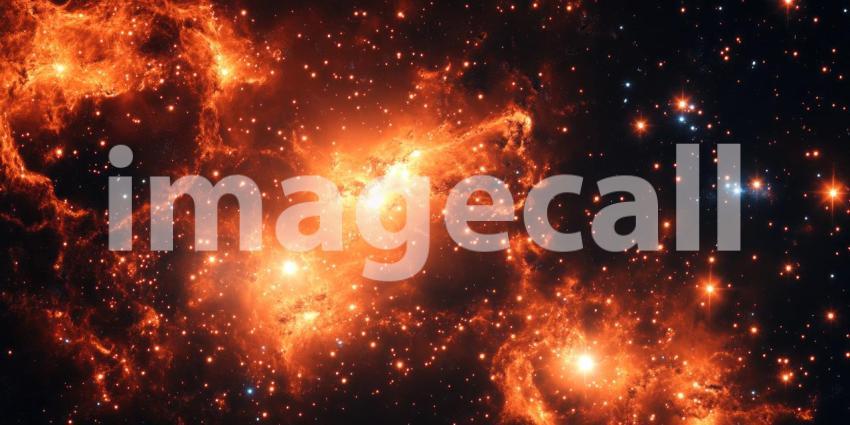 The Tadpole Nebula's Glowing Embrace in the Milky Way Galaxy, a Cosmic Tapestry of Stars and Nebulosity