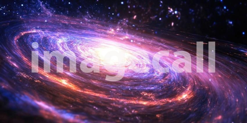 Spiral Galaxy with Bright Core and Swirling Arms in Deep Space