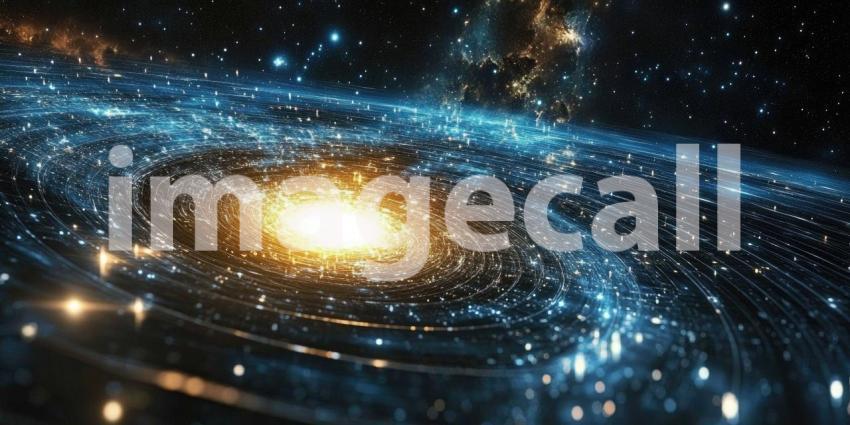 Spiral Galaxy with Bright Core and Swirling Arms in Deep Space