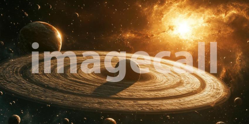 Spiral Galaxy with Bright Core and Swirling Arms in Deep Space