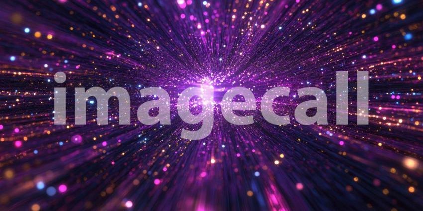 Abstract Digital Waves with Pink, Purple, and Orange Light, 3D Rendered Background