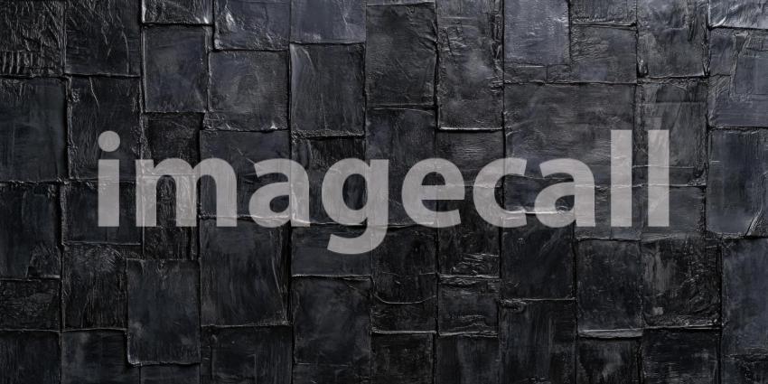 Dark Gray Brick Wall with Rough Texture, Rustic Stone Background