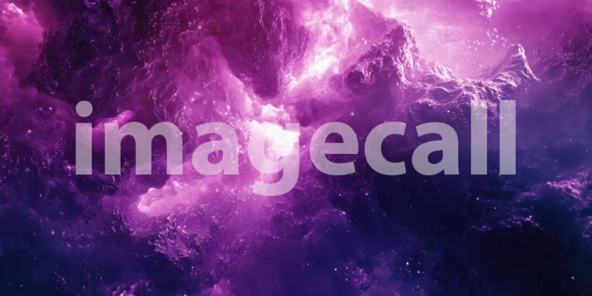 Glowing Nebula with Vibrant Colors and Stars in Deep Space, Cosmic Abstract Background