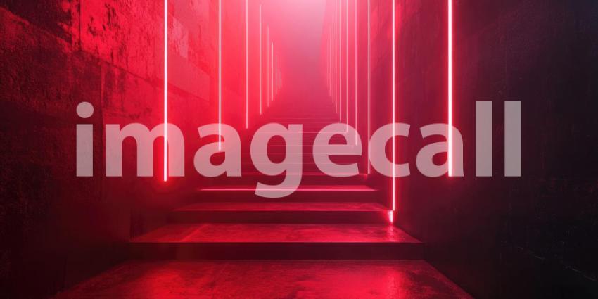 Abstract Red and Orange Lines Flowing in a Dynamic Wave Pattern, Digital Art Background