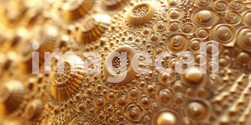 Golden Mandala with Intricate Patterns and Bright Light, Sacred Geometry Art