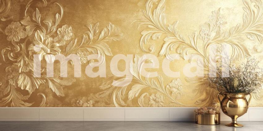 Golden Mandala with Intricate Patterns and Bright Light, Sacred Geometry Art