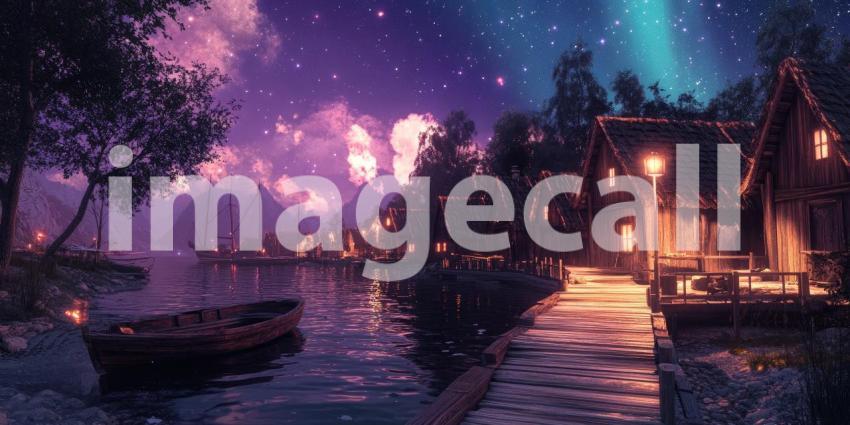 Lofoten's Coastal Charm: Red Cabins and Mountain Majesty