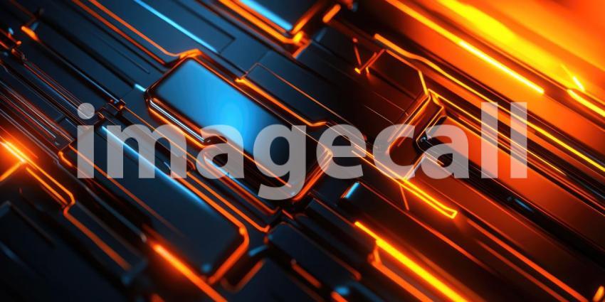 Abstract Dotted Waves with Orange Glow: A dark background with undulating waves of dotted lines, illuminated with an orange glow.