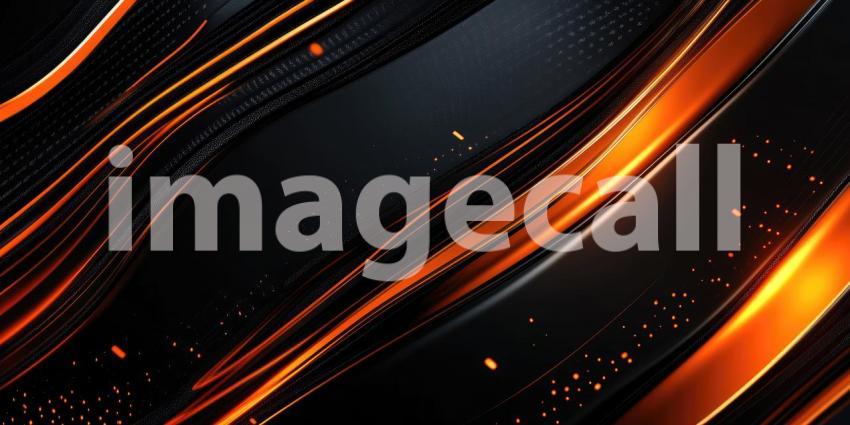 Abstract Dotted Waves with Orange Glow: A dark background with undulating waves of dotted lines, illuminated with an orange glow.