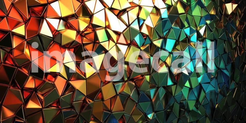 Rainbow Colored Origami Paper: A close-up of folded origami paper in a gradient of rainbow colors, creating a textured pattern.