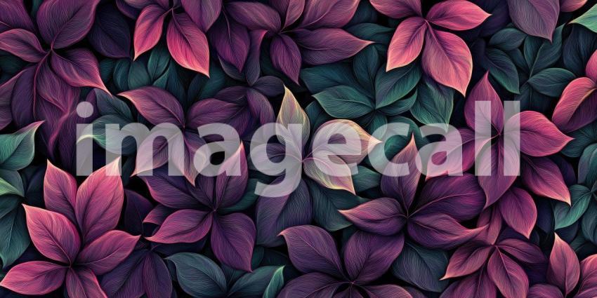 Deep Purple Foliage: A Dense Tapestry of Leaves, Rich Hues and Subtle Shadows in a Botanical Dreamscape.