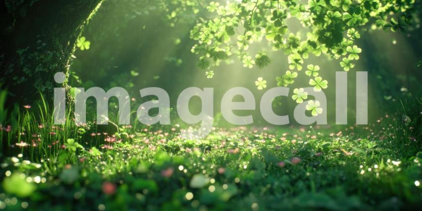 Dew-Kissed Clover Sprout: A Tiny Leaf Emerges from Dark Soil, Bathed in Soft Morning Light.