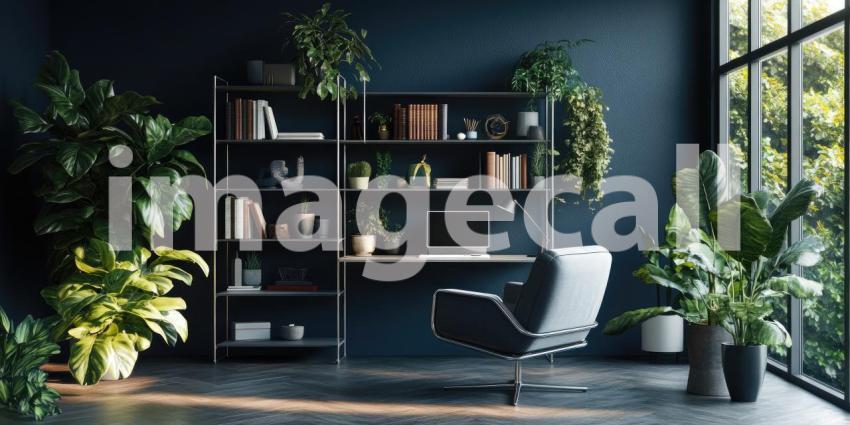 Writer Sanctuary: Books, Plants, and Light Fill a Cozy Room, Inspiration in a Quiet, Personal Space.