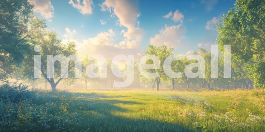 Azure Room Solitude: Sunlight Streams Through Window, Casting Geometric Shadows on Blue Walls and a Glossy Floor.