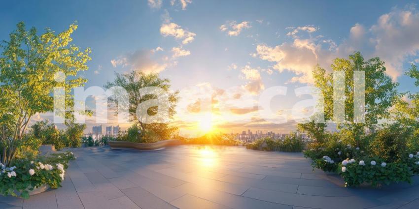 Sunlit Meadow Bloom: Wildflowers and Grass Sway in Gentle Breeze, a Sunny Landscape of Peace and Natural Beauty.