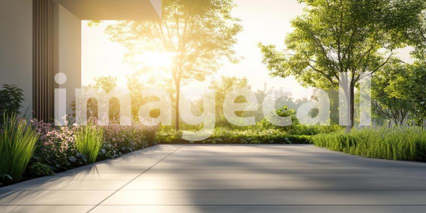 Sunlit Meadow Bloom: Wildflowers and Grass Sway in Gentle Breeze, a Sunny Landscape of Peace and Natural Beauty.