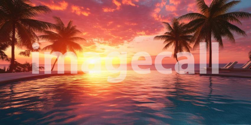 Golden Valley Sunset: River Reflects Sun's Glow, Trees Frame a Peaceful Landscape, a Moment of Tranquil Beauty.