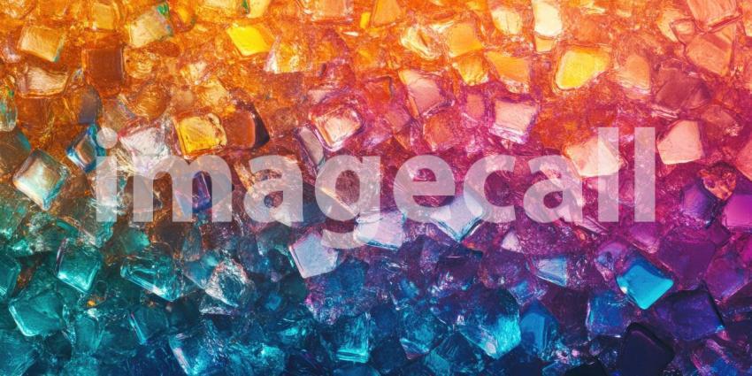 Chromatic Crystal Chaos: Jagged Shards of Color, a Vibrant Spectrum of Light and Texture in Abstract Disarray.