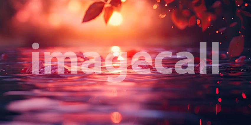 Golden Valley Sunset: River Reflects Sun's Glow, Trees Frame a Peaceful Landscape, a Moment of Tranquil Beauty.