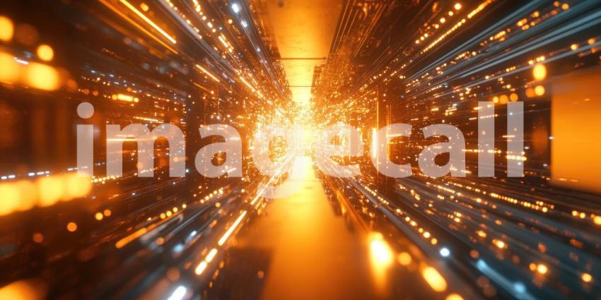 Golden Light Flow: Swirling Energy and Sparkles on Dark Canvas, a Cosmic Dance of Fire and Abstract Motion.