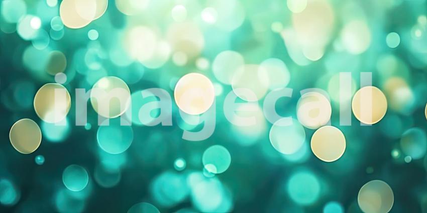 Emerald Bokeh Dream: Sparkling Light and Green Hues, a Soft Focus Fantasy of Glittering Particles and Ethereal Glow.