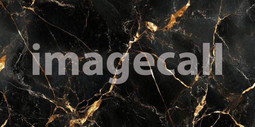 Gold Veined Black Marble: Elegant Cracks and Swirls, a Luxurious Texture of Darkness and Precious Metal in Stone.