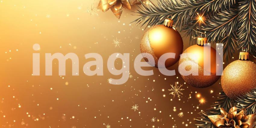 Festive Christmas Frame: Red and Gold Ornaments, Ribbons, and Pine Cones on a Dark, Glittering Background, Holiday Cheer.