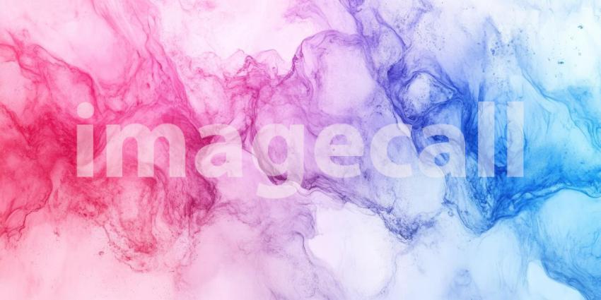 Watercolor Cloudscape: Pink and Blue Hues Blend in Ethereal Swirls, a Dreamy Texture of Color and Delicate Motion.