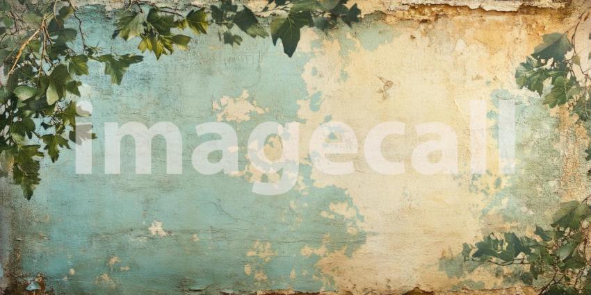 Faded Floral Wall: Sunlight on Distressed Texture, Vintage Wallpaper and Bare Floor, a Scene of Rustic Charm and Timeworn Beauty.