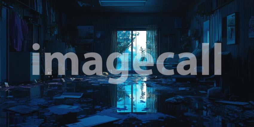 Moonlit Lake Serenity: Pagoda and Stars Reflect in Calm Water, Glowing Lights in a Dark, Enchanted Landscape.