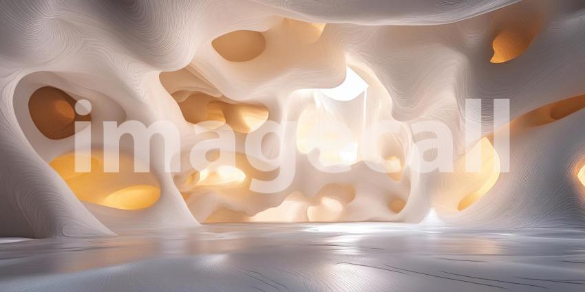 Rainbow Silk Waves: Soft Colors Flow in Ethereal Lines, Light and Shadow Create a Dreamy Abstract Texture.