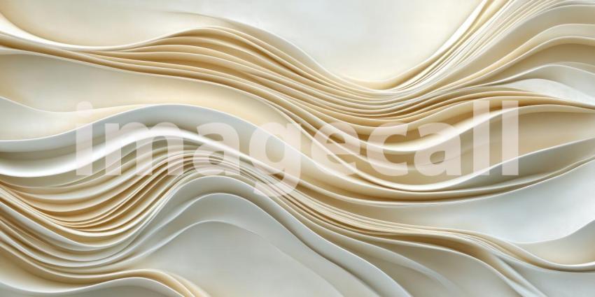 Creamy Paper Waves: Soft Folds and Subtle Shadows, a Textured Abstract of Flowing Lines in Neutral Tones.