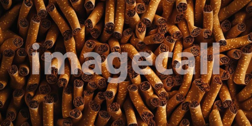 Cigarette Butts Chaos: Scattered Filters on Dark, Abstract Background, a Pattern of Discarded Vice and Harsh Reality.