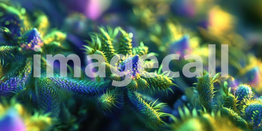 Sunlit Green Leaves: Water Droplets and Soft Bokeh, Natural Light on Lush Foliage, a Serene and Refreshing Botanical Scene.