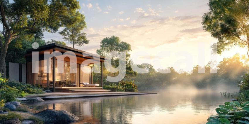 Tropical Mountain Retreat: Infinity Pool Overlooks Lush Valleys, Palm Trees and Sunlit Hills, a Serene Escape to Nature's Majesty.