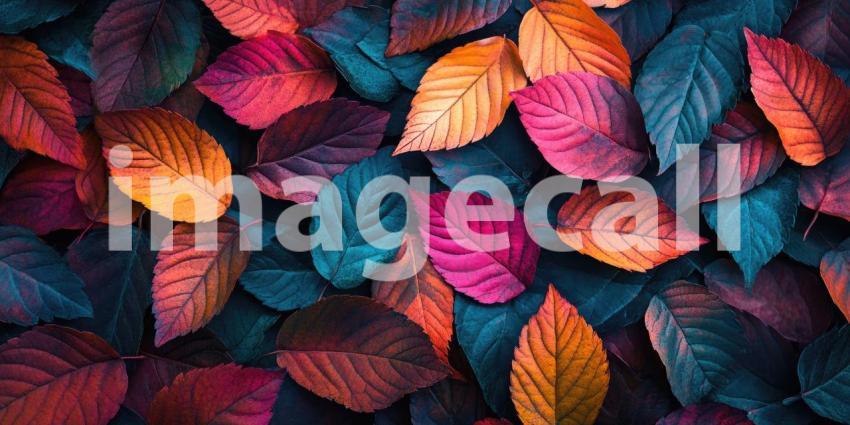 Autumn Leaf Mosaic: Crimson, Burgundy, and Grey Tones, Textured Leaves in a Rich, Natural Pattern of Fall's Palette.