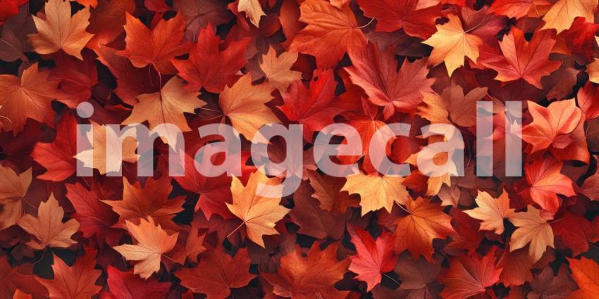 Autumn Leaf Mosaic: Crimson, Burgundy, and Grey Tones, Textured Leaves in a Rich, Natural Pattern of Fall's Palette.
